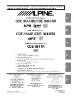 Предварительный просмотр 1 страницы Alpine CDE-9841R Owner'S Manual