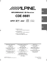 Предварительный просмотр 1 страницы Alpine CDE-9881 Owner'S Manual