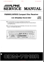 Alpine CDM-7818R Service Manual preview