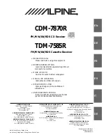 Alpine CDM-7870R Owner'S Manual предпросмотр