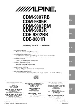 Preview for 1 page of Alpine CDM-9801R Owner'S Manual