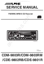 Предварительный просмотр 1 страницы Alpine CDM-9801R Service Manual