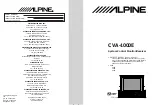 Предварительный просмотр 1 страницы Alpine CVA-1000E Owner'S Manual