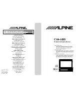 Alpine CVA-1005 Owner'S Manual предпросмотр