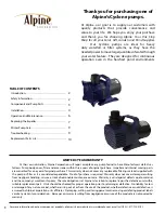 Preview for 2 page of Alpine Cyclone Pond Pump PAL10300 Instruction Manual