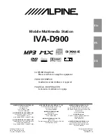 Alpine D900 - XM Ready DVD/CD/MP3 Receiver Owner'S Manual preview