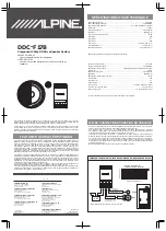 Предварительный просмотр 1 страницы Alpine DDDrive DDC-F17B Owner'S Manual