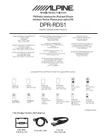 Предварительный просмотр 1 страницы Alpine DPR-RDS1 Owner'S Manual