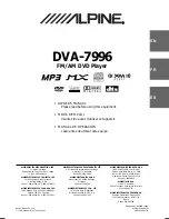 Preview for 1 page of Alpine DVA-7996 Owner'S Manual