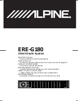 Alpine ERE-G180 Owner'S Manual preview