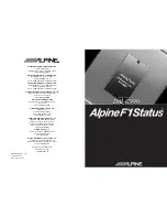 Alpine F1 Status DAI-C990 Owner'S Manual preview