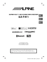 Alpine HALO iLX-F411 Quick Reference Manual preview