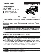 Alpine i407-WRA-JK Installation Manual preview