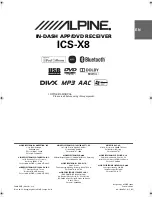 Preview for 1 page of Alpine ICS-X8 Owner'S Manual