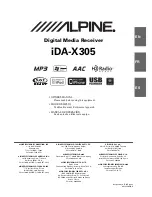 Предварительный просмотр 1 страницы Alpine iDA-305 Owner'S Manual