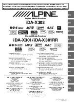 Предварительный просмотр 1 страницы Alpine iDA-X301 Owner'S Manual