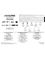 Alpine IDA-X303 - Radio / Digital Player Quick Reference Manual preview