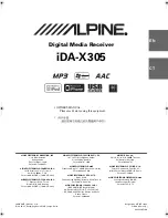 Alpine IDA-X305 Owner'S Manual предпросмотр