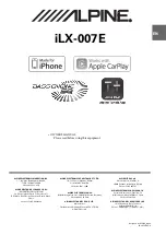 Preview for 1 page of Alpine iLX-007E Owner'S Manual