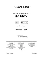 Предварительный просмотр 1 страницы Alpine iLX-F259E Owner'S Manual