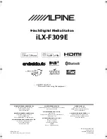 Alpine iLX-F309E Owner'S Manual предпросмотр