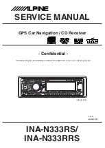 Preview for 1 page of Alpine INA-N333RRS Service Manual