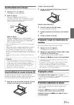 Предварительный просмотр 17 страницы Alpine INA-W900BT (French) Mode D'Emploi