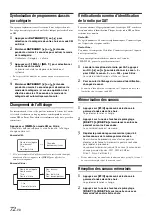 Предварительный просмотр 74 страницы Alpine INA-W900BT (French) Mode D'Emploi