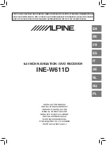 Preview for 1 page of Alpine INE-W611D Installation Manual