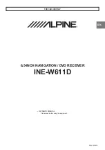 Alpine INE-W611D Owner'S Manual предпросмотр