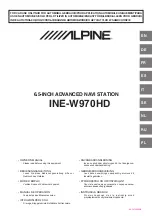 Alpine INE-W970HD Owner'S Manual preview