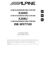 Alpine INE-W977HD Quick Reference Manual предпросмотр