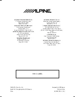 Preview for 184 page of Alpine INE-W987D Quick Reference Manual