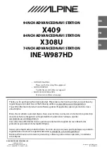 Preview for 2 page of Alpine INE-W987HD Owner'S Manual