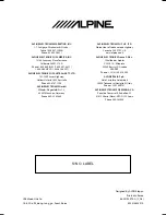 Preview for 24 page of Alpine INE-W990HDMI Quick Reference Manual