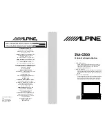 Alpine IVA-C800 Owner'S Manual preview