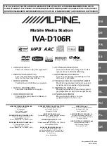 Предварительный просмотр 1 страницы Alpine IVA-D106R (French) Mode D'Emploi