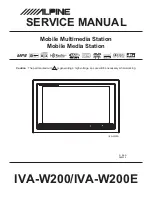 Preview for 1 page of Alpine IVA-W200 Service Manual