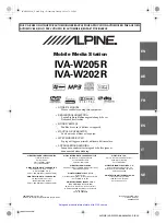 Предварительный просмотр 2 страницы Alpine IVA-W202R Owner'S Manual