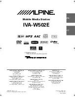 Предварительный просмотр 1 страницы Alpine IVA-W502E Owner'S Manual