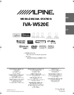 Предварительный просмотр 1 страницы Alpine IVA-W520E Operating Instructions Manual