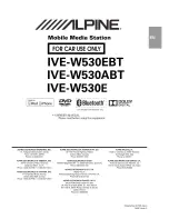 Alpine IVE-W530ABT Owner'S Manual предпросмотр