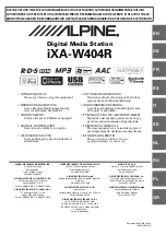 Alpine iXA-W404R Owner'S Manual preview