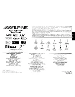 Alpine iXA-W407 Quick Reference Manual предпросмотр