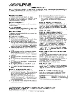 Preview for 105 page of Alpine iXA-W407 Quick Reference Manual