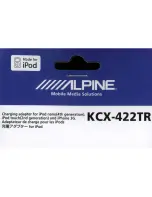 Alpine KCX-422TR User Manual preview