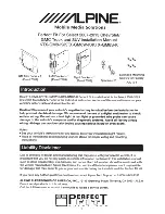 Preview for 1 page of Alpine KTX-GM8-K Installation Manual