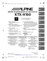 Preview for 2 page of Alpine KTX-H100 Owner'S Manual