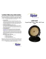 Alpine LED2120T Instruction Manual предпросмотр