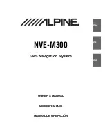 Предварительный просмотр 1 страницы Alpine M300 - NVE - Navigation System Owner'S Manual